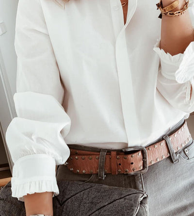 White Plain Long Sleeve Shirt