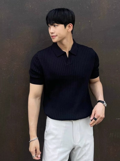 MV Athletic Fit Knitted Polo Shirt