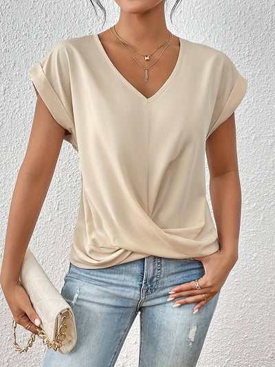 Marga™ - Chic V-Neck Top with Knot