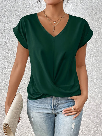 Marga™ - Chic V-Neck Top with Knot