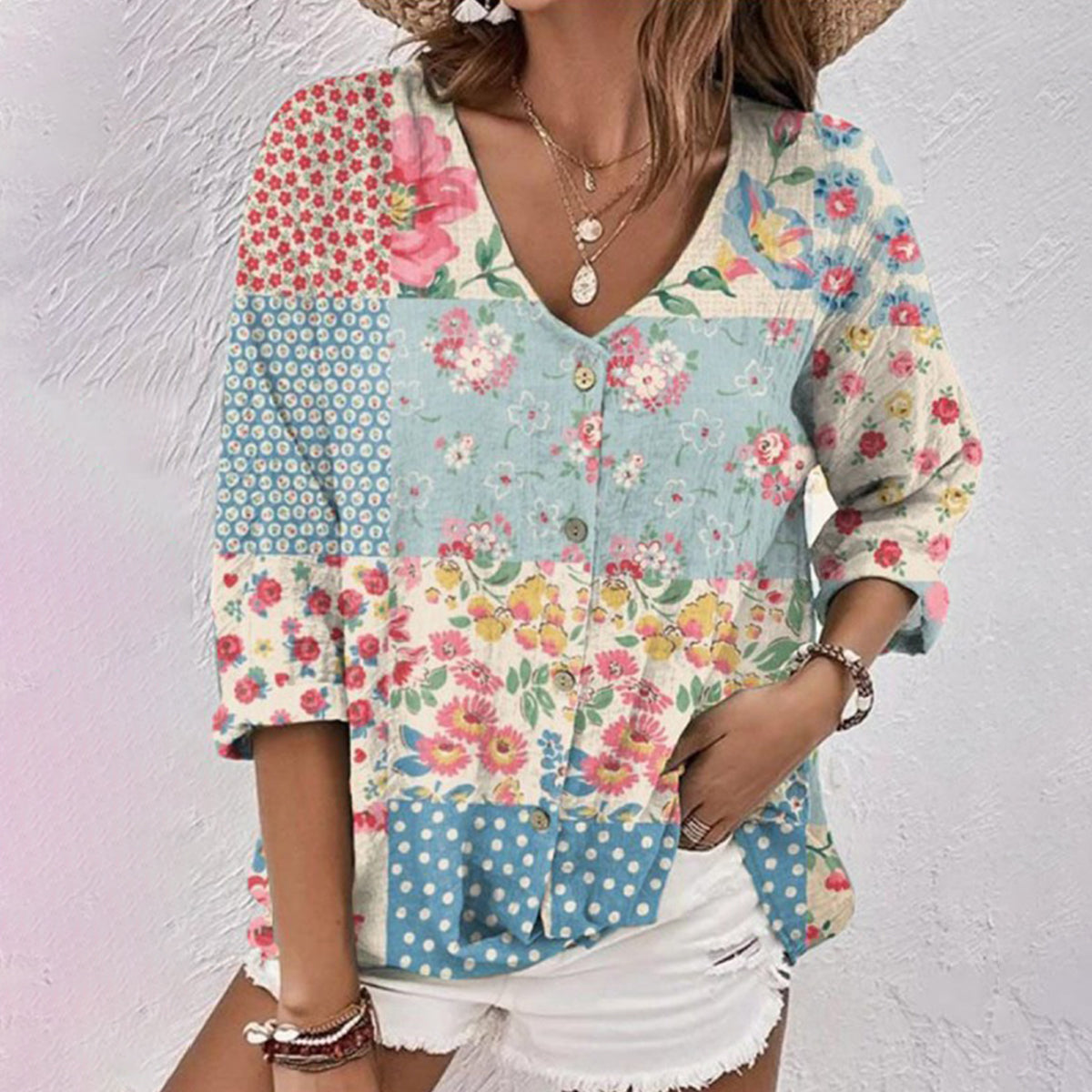 Youthful Multicolor Long Sleeve Top