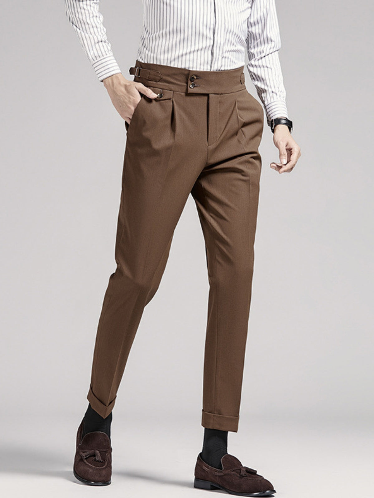 MV Naples Wrinkle Free High-Waist Trousers