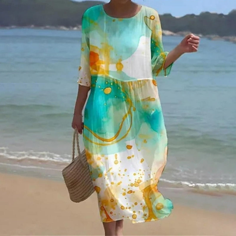 Orla | Elegant Tummy-Covering Floral Dress