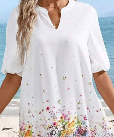 Basic White Short Sleeve Midi Dress