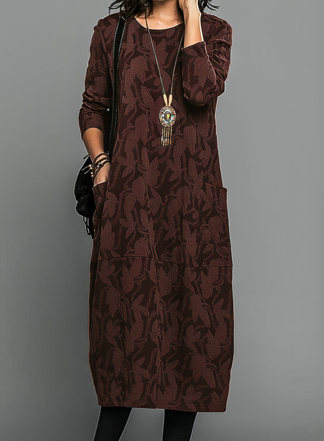 Lea - Casual round neck winter dress