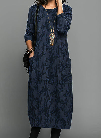 Lea - Casual round neck winter dress