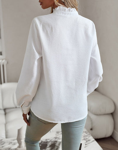 Lisbeth™ | Cuffed Collar Designed Elegant Long Sleeve Blouse