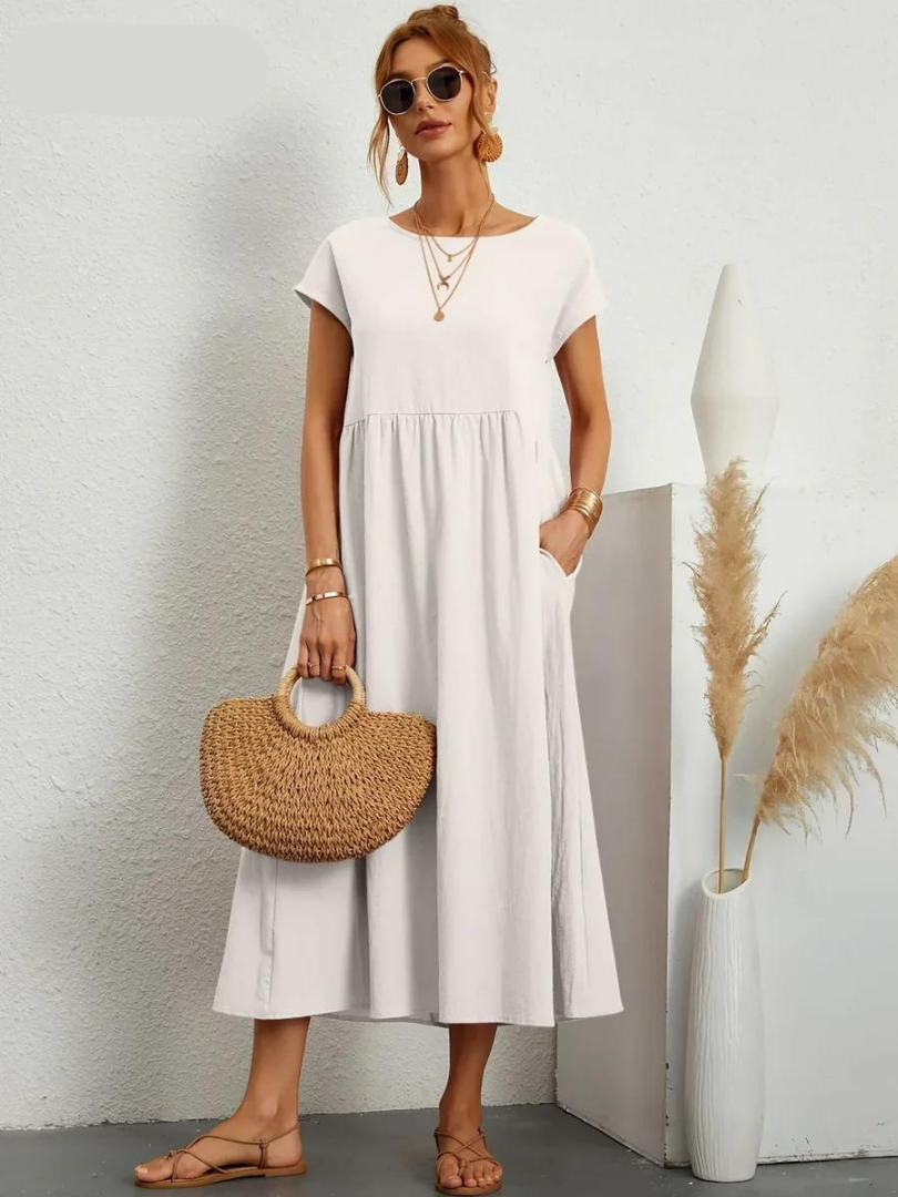 Ruby™ - Elegant essential dress in cotton and linen