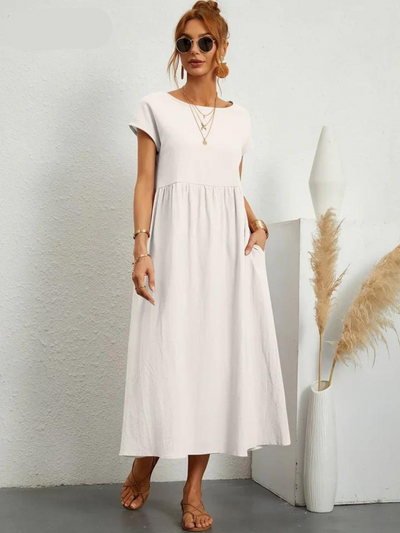 Ruby™ - Elegant essential dress in cotton and linen