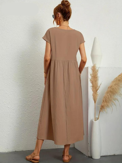 Ruby™ - Elegant essential dress in cotton and linen