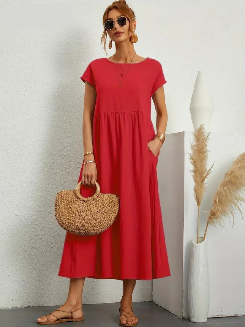 Ruby™ - Elegant essential dress in cotton and linen