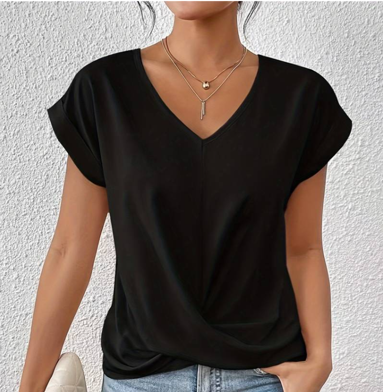 Claire - Elegant ladies V-neck shirt