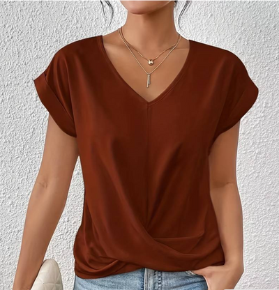 Claire - Elegant ladies V-neck shirt