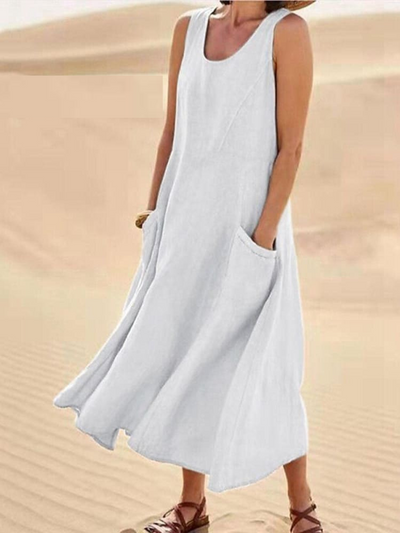 Emily - Elegant summer dress with tummy cover