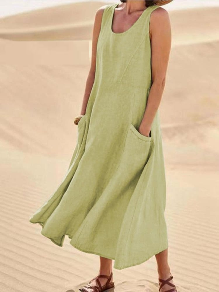 Emily - Elegant summer dress with tummy cover