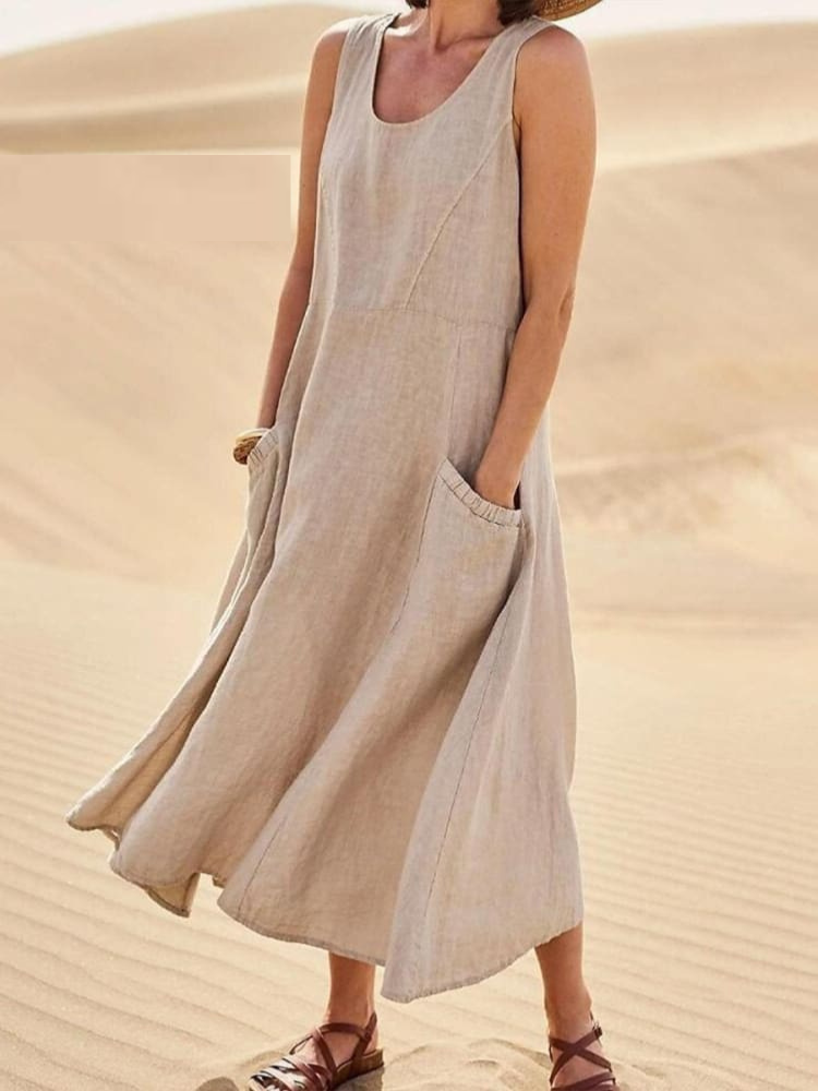 Emily - Elegant summer dress with tummy cover