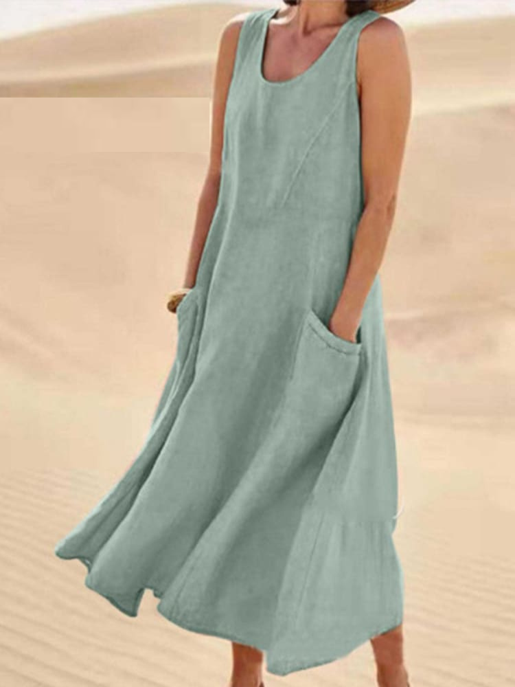 Emily - Elegant summer dress with tummy cover