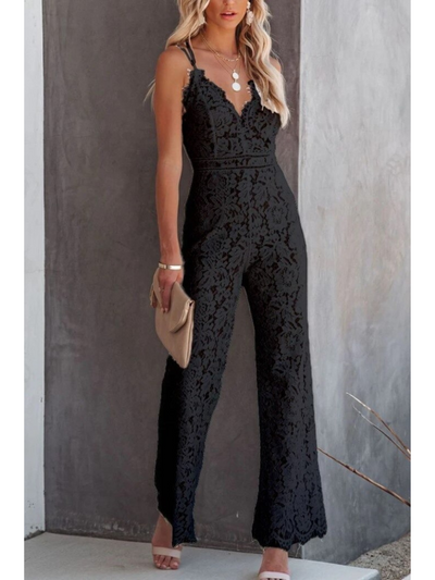 Felicia | Jumpsuit with V-Neck and Lace Back