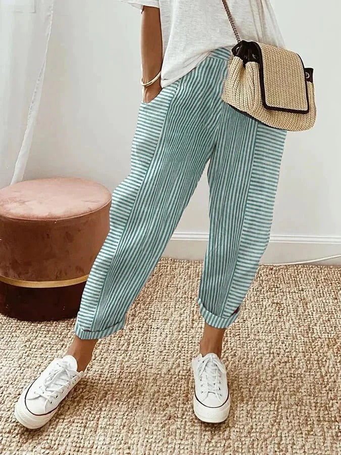 Lore Striped Cotton Pants