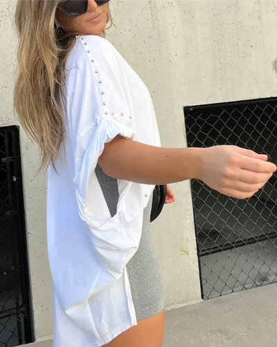 BELLA - STUDDED OVERSIZED TEE