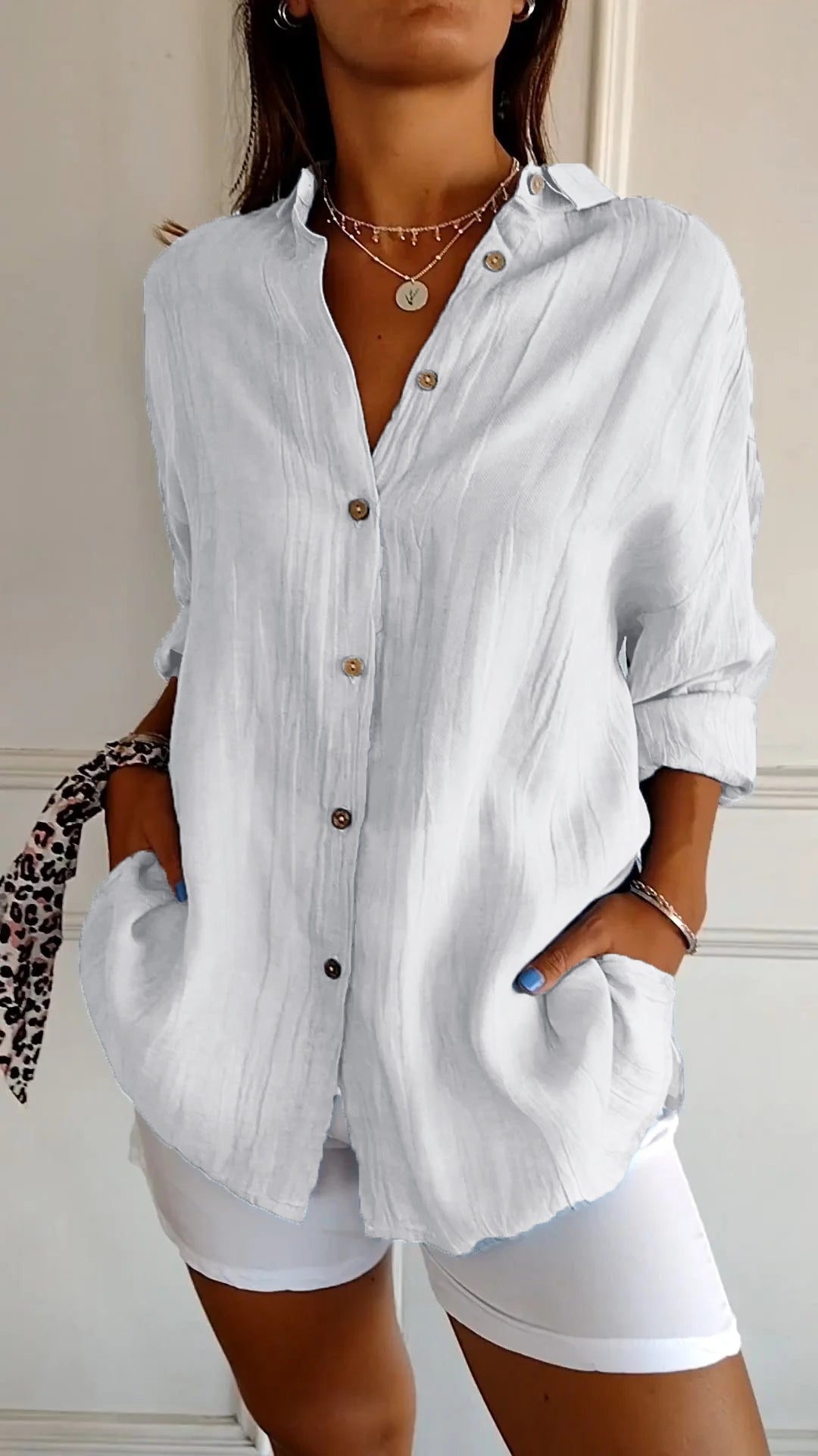 Sasha™ - Elegant shirt with pleated style