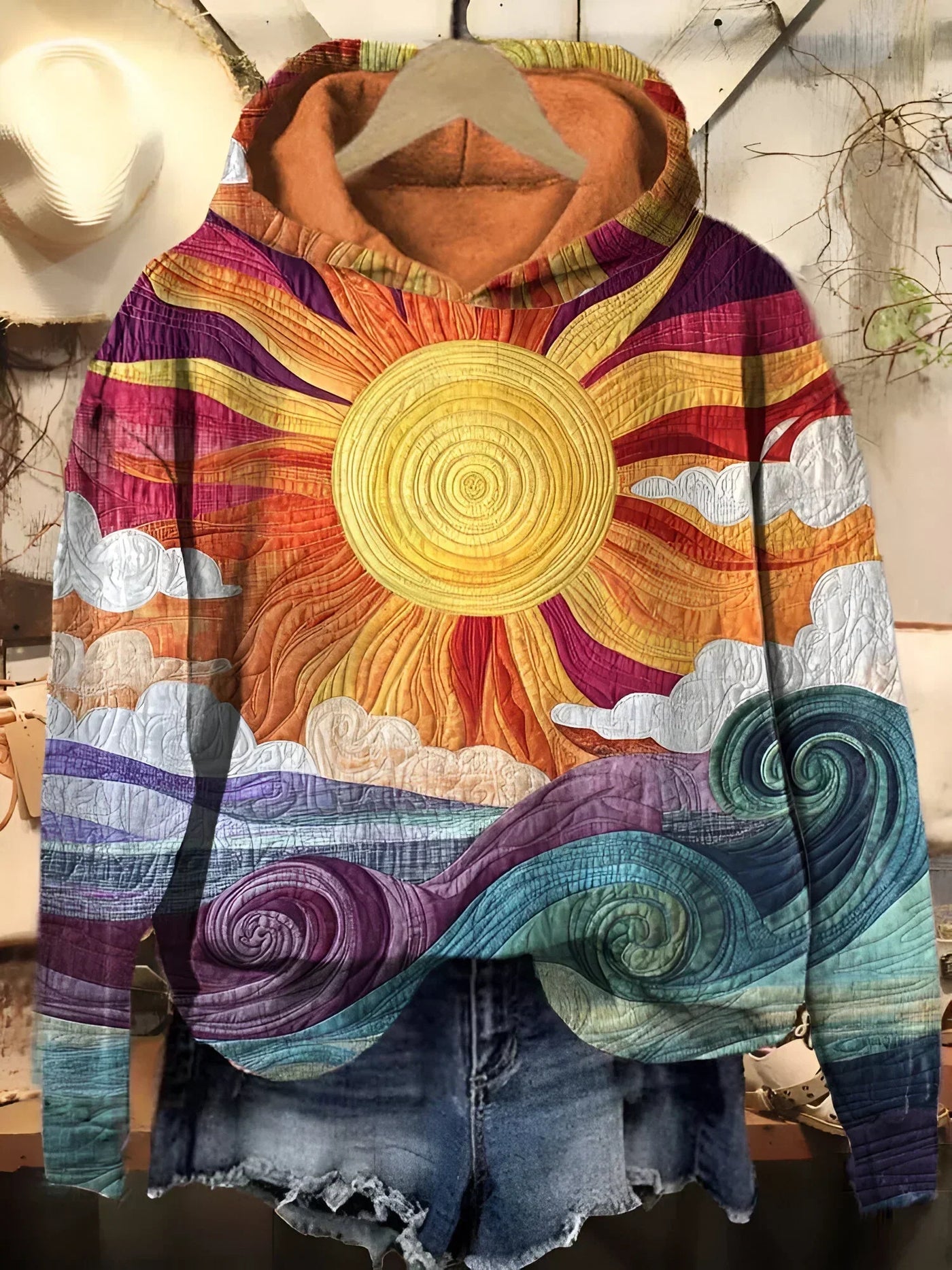 ELLE™ | Pull graphique Lever de Soleil